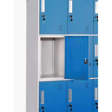 Armário de armário de aço com 12 portas de fácil montagem e escritório