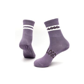 Calzini da equipaggio anti-slip di cotone per pilates e yoga