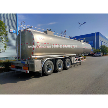 3 Axles 45,000liters Stainless Steel Edible Oil Transport Tank Semi Trailer