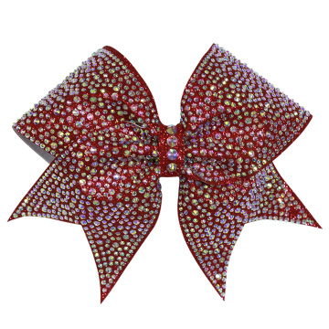 Customized red cheer bows