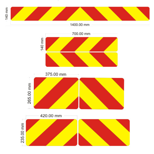 Reflective Vehicle Marking Tape UK Vehicle Rear Mark Board Factory