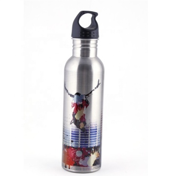 Hot Selling 750ml Sport Aluminium Water Bottle with Sublimation Climbing Kettle