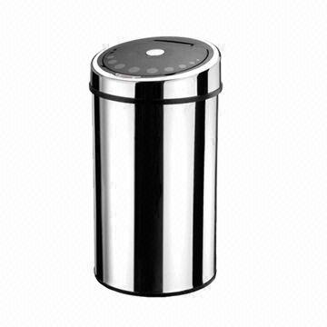 Stainless Steel Automatic Sensor Trash Cans with Capacity of 50L