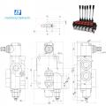 Seri P80 Seri Hidraulik Monoblock Directional Control Valve