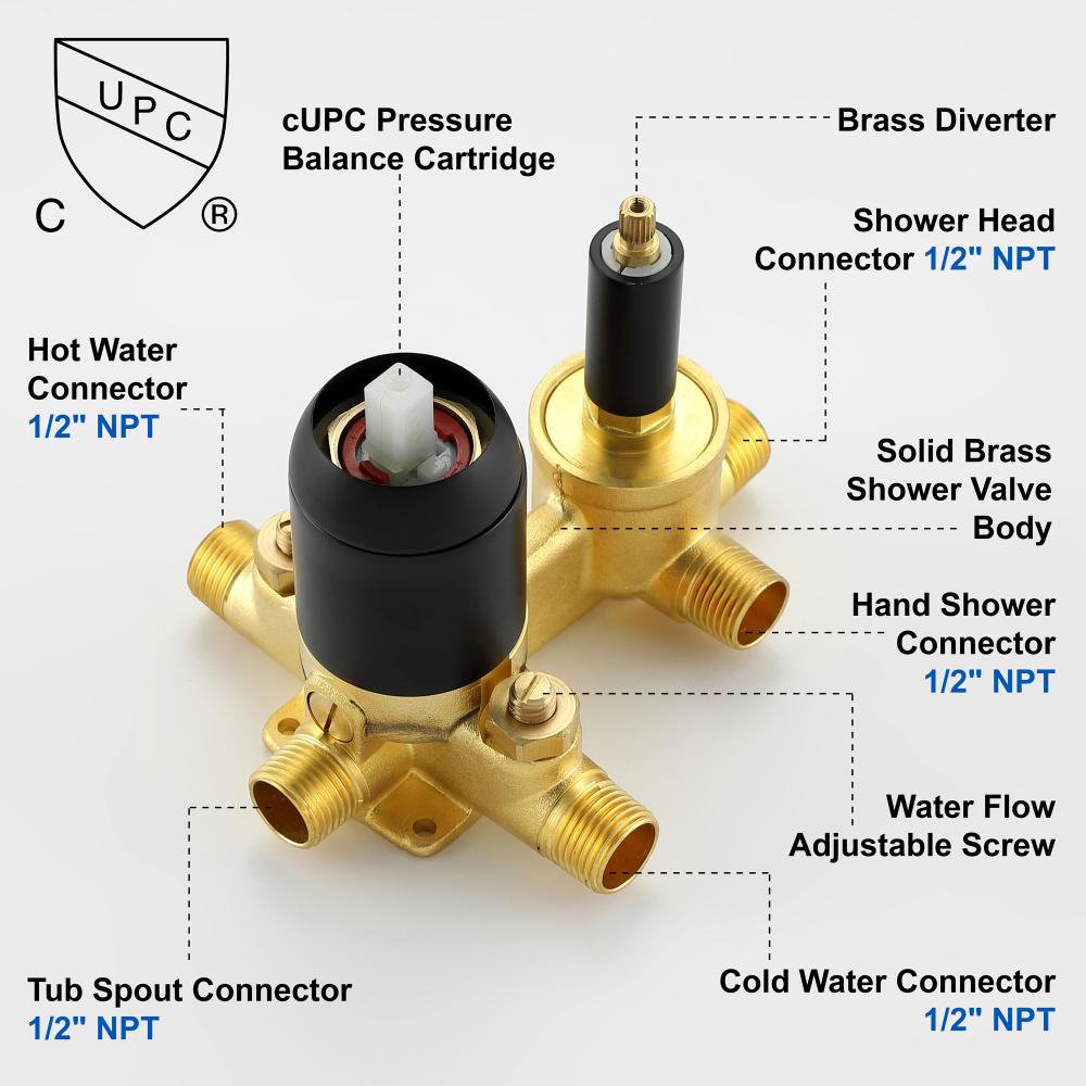 brass wall mount shower mixer 88054b 10 7