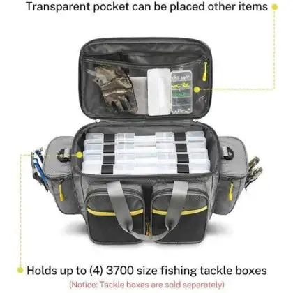 Multi-functional Fishing Tackle Bag Waist Pack Fishing Lures Tackle Gear Utility Storage Bag Travel Fishing Tote Bag