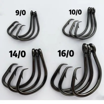 High Carbon Jig Fishing Hooks - TUNA Hook Top Selling 1/0 to 16/0 Barbed Tunahook For Ami Pesca Mare Inox Anzuelo Por Mayor