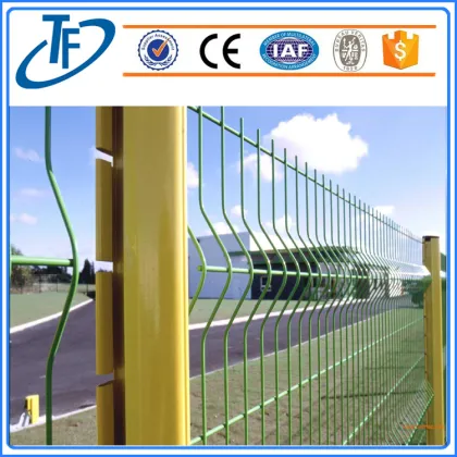 Beautiful yellow peach shaped post panel fencetiful
