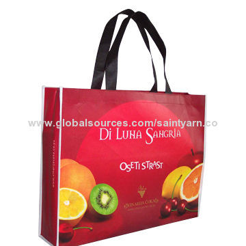 Nonwoven PP Shopping Bag with OPP Coating, Customized Specifications and Logos are Accepted