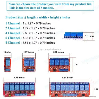 5V 12V 24V Relay Module with Optocoupler Isolation