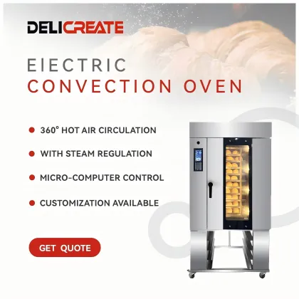 Electric Double Glass Convection Steam Oven for Pastries and Cakes