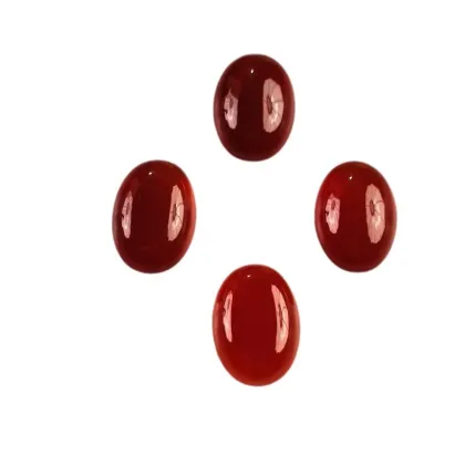 Egg-shaped Natural Red Agate Loose Stones