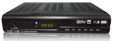 HD Mpeg4 Digital combo DVB-S2+T2 S2&T2 powervu receiver set top box HDTR 6112
