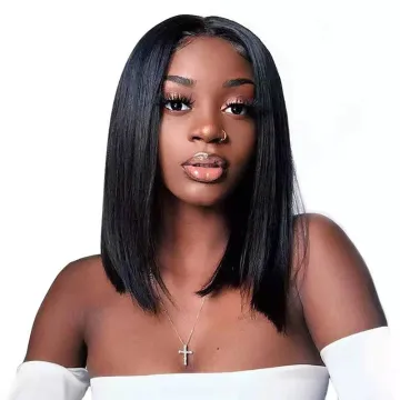 Wholesale Straight Bob Wig  Hd Full Lace Front Wig For Black Women Cheap Raw Indian Virgin Human Hair Lace Frontal Short Bob Wig