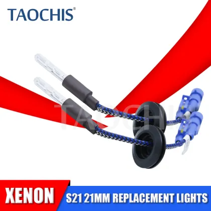 TAOCHIS AC 12V 35W/55W S21 21mm 5000K HID Xenon Light Bulbs for Koito Q5 Bi-Xenon Projector Lens Headlight
