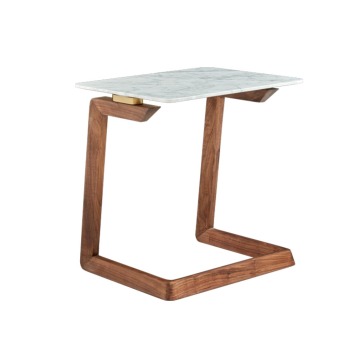 Stick Oak Wood Chapa Terrazo Pies de Terrazo Side Round Modern Luxury Coffee Mesa