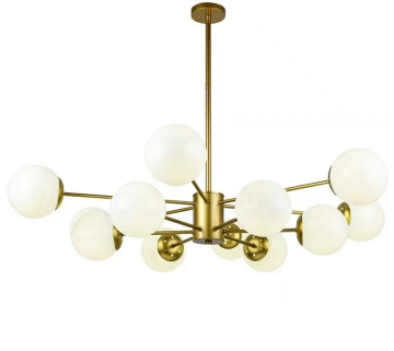 Nordisch moderne Luxuskristall -Hanglampe E27 Glasskugel LED Kronleuchter Anhänger Licht