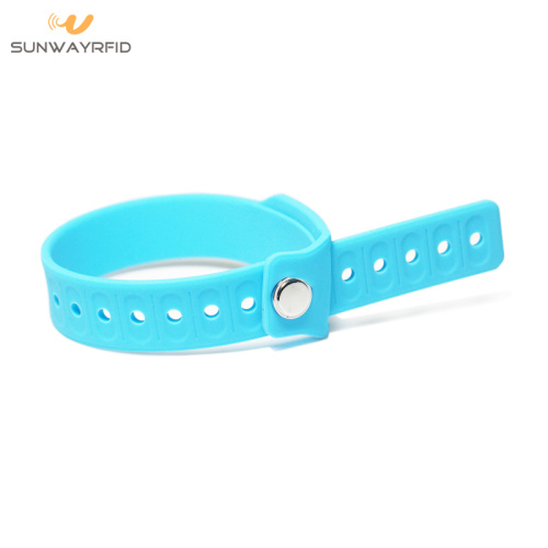 LF/HF/UHF Adjustable Silicone RFID Pocket Wristband