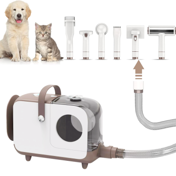 Quiet Vacuum Dog Pet Grooming Kit - 5 in 1 Customizable Grooming Vacuum Cleaner