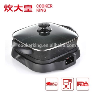 2015 new factory price aluminum Electric cast iron skillet divider skillet
