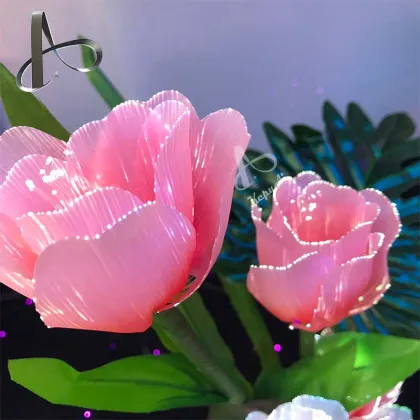 Indoor Decoration LED Lamp Lights with Fiber Optic Flowers