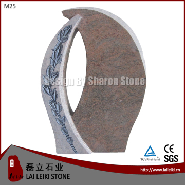 Indian Granite Multicolour Red Tombstone