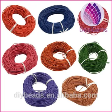 colorful round leather cord for making leather bracelet