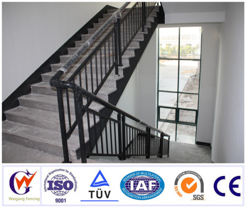 Wrought iron prefab metal stair railing design