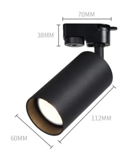 Hot Selling GU10/MR16 Modern Track Light Housing 5W/7W Adjustable Rail Ceiling Lamp