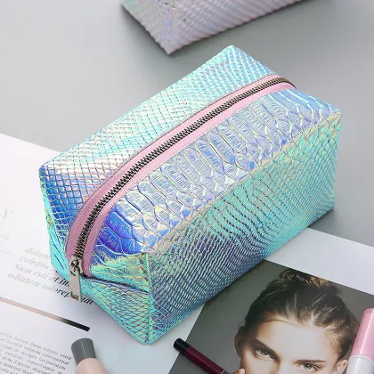 Luxury Make Up Organizer Makeup Storage Brush Bag Mini Beauty Travel Holographic Cosmetic Bag
