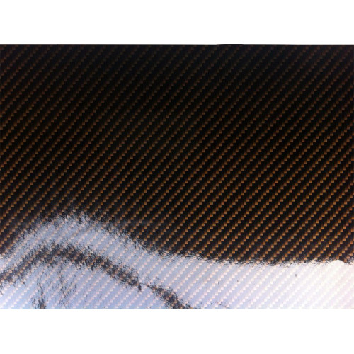 2D Carbon Fiber Brown Vinyl Wrap Vehicle Film