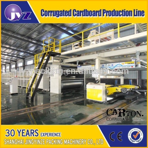 High speed corrugated paperboard or cardboard making machine production line