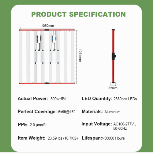 AGLEX NEW 800W hydroponic samsung lm301h for indoor