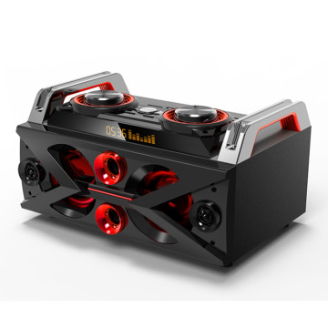 LG-203 Bass Portable Home Speaker with LED Light - 8"x3 45W