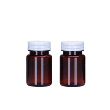 80cc Brown Pet Capsule Bottle Hinged Containers