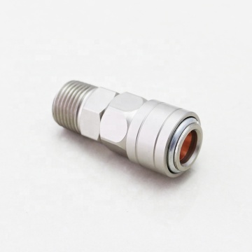 Self-Locking Air Hose Pneumatic Quick Coupler with SP+PP Connector