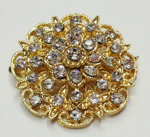 Women Shoe Clips; Metal Shoe Flower with Crystal Stone Embellished