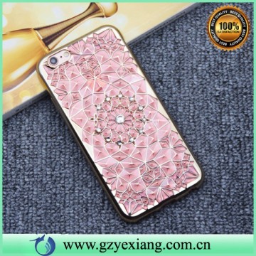 electroplate tpu bling diamond case for lg k10 soft rubber back cover
