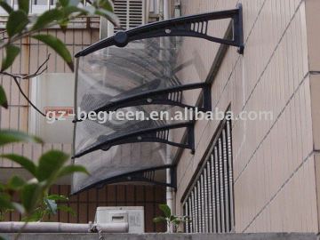 150*120cm door canopy, black brackets and clear board window awing, sun shetler for door
