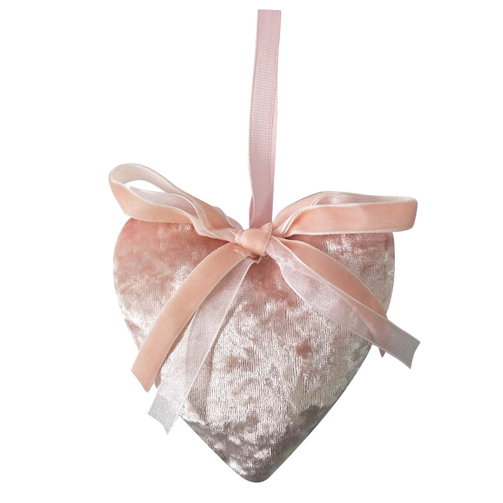 Pink Christmas Heart Shaped Ornament Decoration