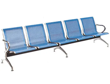 5 Seats Blue Metal Public Chairwaco A506