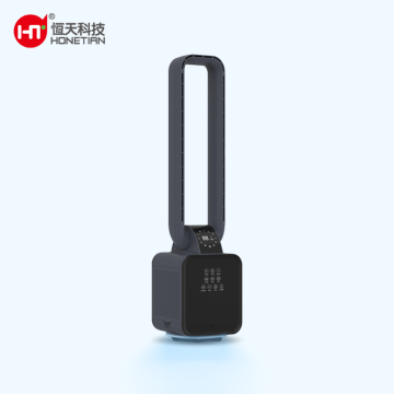 HONETIAN multimodes multigears wind negative ion uv sterilization night light function black colour plastics bladeless fan