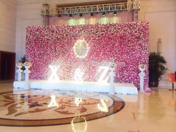 home wall decoration E03 01M04 plastic fabric artificial hydrangea rose real touch orchid flowers texture green fence walls