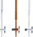 Schellbach Burette με μπλε γραμμή και ptfe stopcock