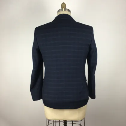 Men's Royal Blue Plaid Suit