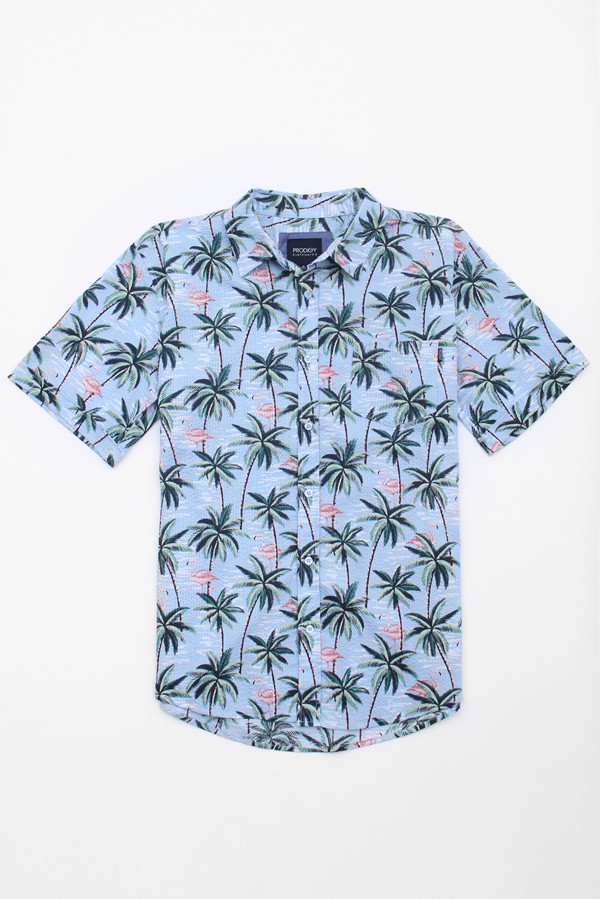 Men's Woven Printed Short Sleeve Shirt