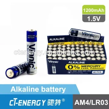 1.5v lr03 aaa alkaline battery 1200mAh for 480min