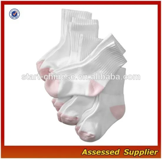 High Quality White Pink Cotton Baby Cute Socks/Wholesale Baby Socks Manufacturer in China