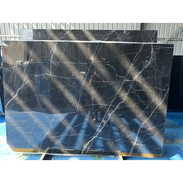 Natürliche schwarze Marquina Marmorplattenfliesen mit weißen Venen für Badezimmer und Küche