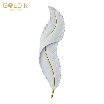 Modern Feather Design Indoor LED Wall Lamps for Home, Hotel, and Villa Projects